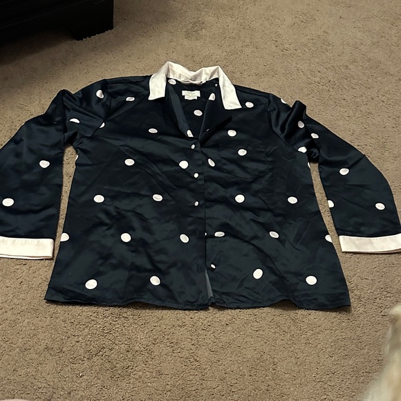 Kate Spade Navy and Pink Polka Dot PJs - Picture 3 of 5